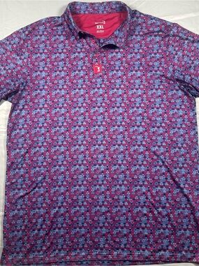Men's Bogey Bros Purple Whale Tail Performance Polo Shirt - XXL